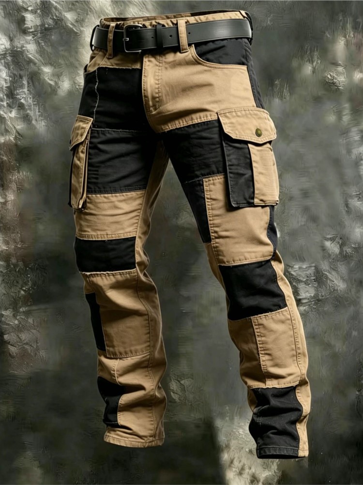 Cargo Pant Wide - Pantalones Cargo de Algodón para Hombre,