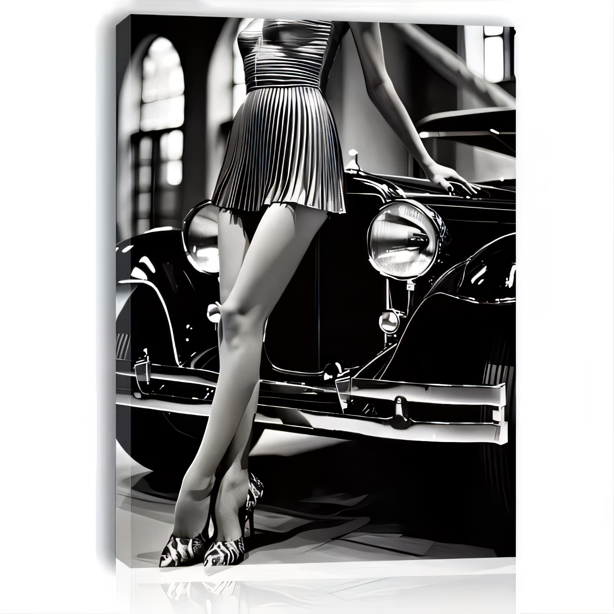 Street Fashion Poster - Letrero Metálico Vintage en Blanco y