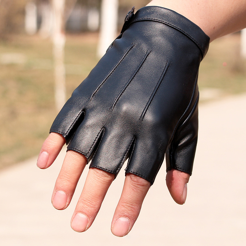 Street Fashion Gloves - Guantes sin dedos de cuero PU