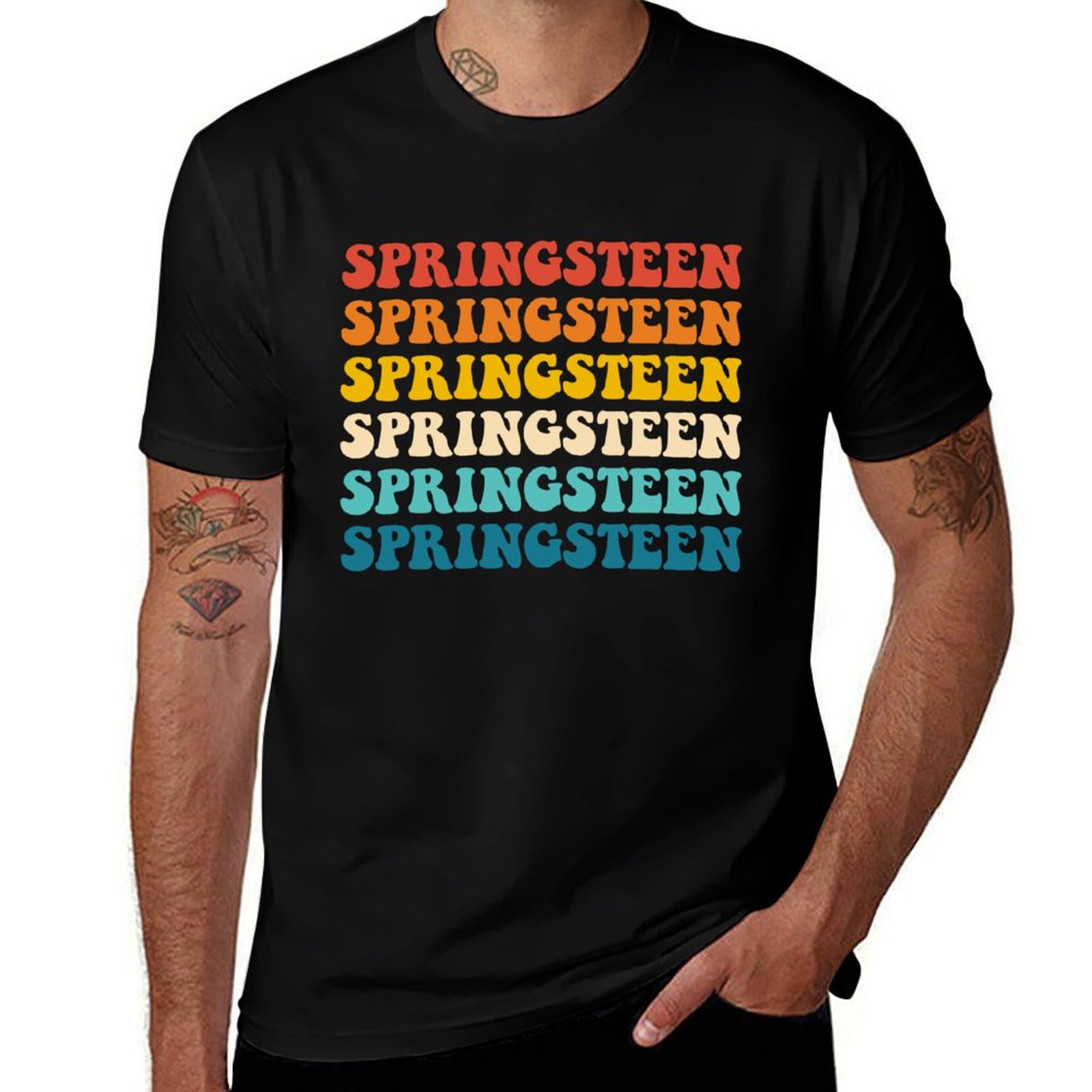 Street Fashion Co - Camiseta Springsteen Vintage Groovy Retro Vintage