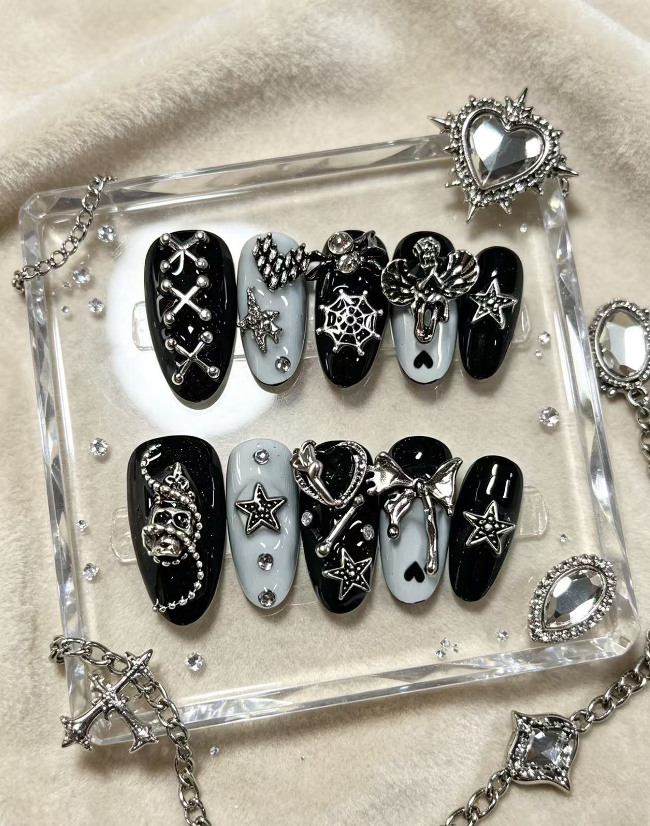 Street Fashion Photoshoot - 10 piezas de accesorios de metal