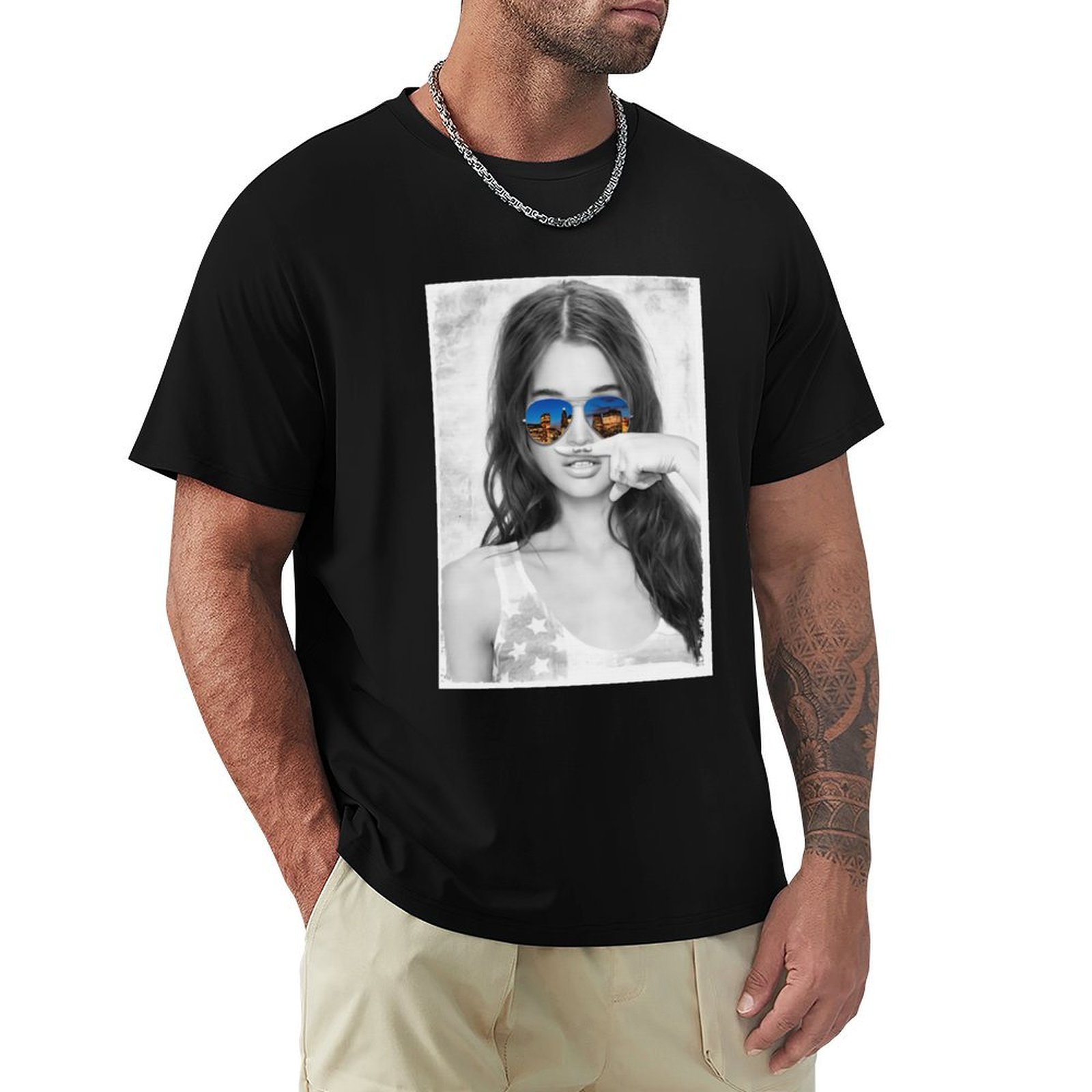 Street Fashion Co - Camiseta Original con gráfico de Mustache