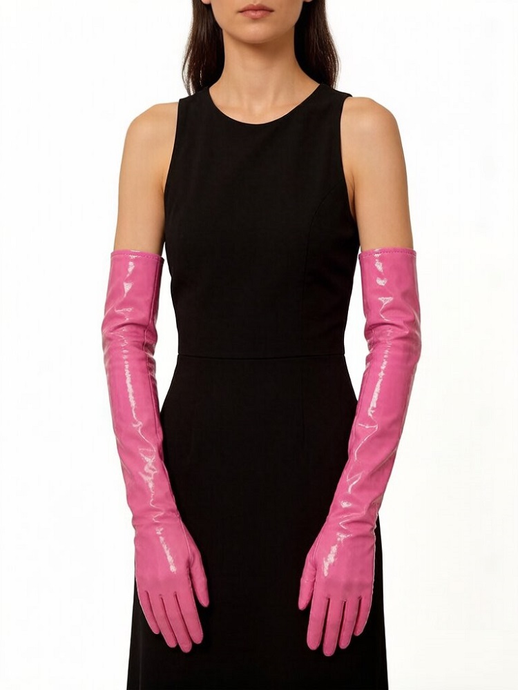 Street Fashion Gloves - Guantes Largos de Piel Sintética para