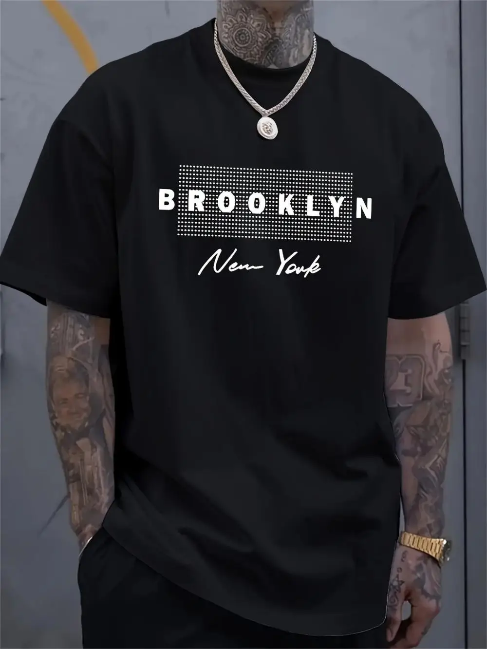 Street Fashion New York - Camiseta de Hombre con Estampado de