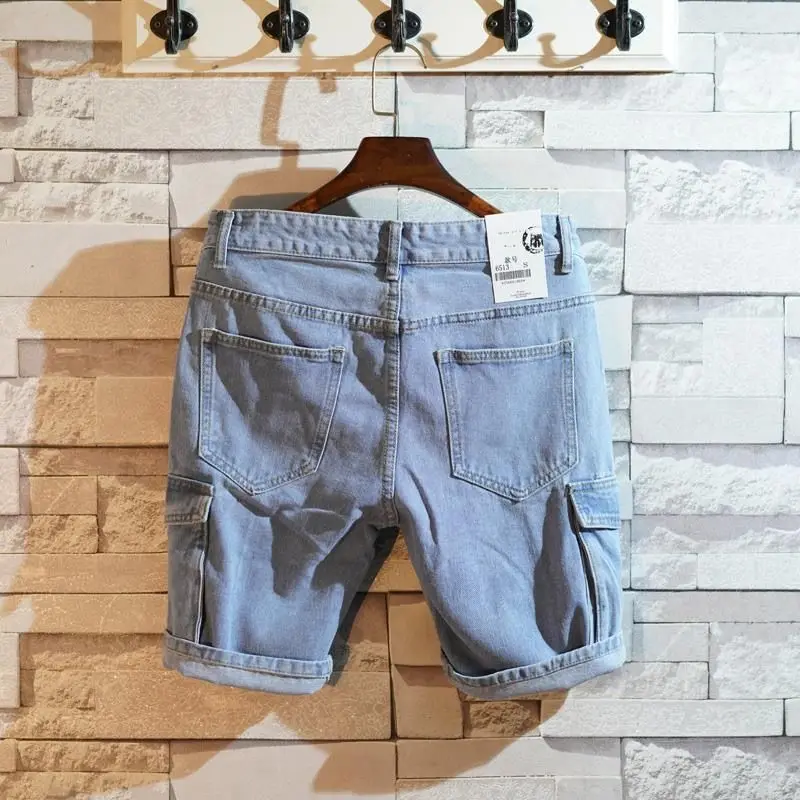 Cargo Pant Wide - Pantalones vaqueros cortos rectos sueltos para