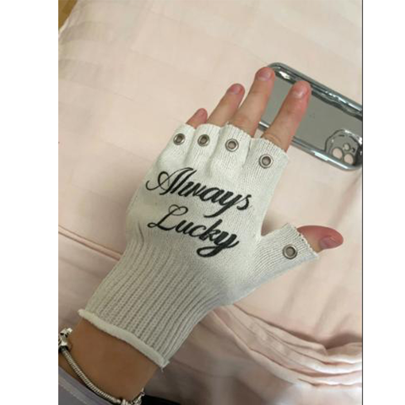 Street Fashion Gloves - Guantes sin dedos con estampado retro