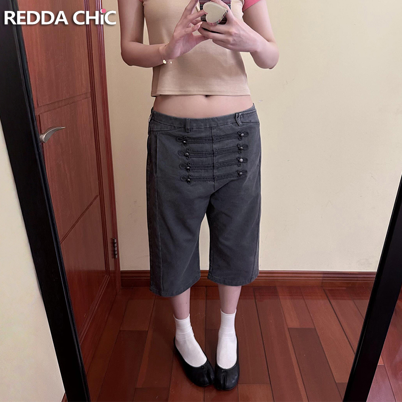 Cargo Pant Wide - ReddaChic Pantalones Capri Estilo Napoleón para