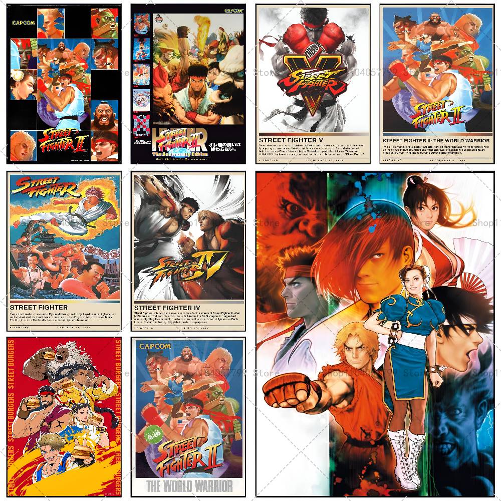 Street Fashion Poster - Póster clásico del videojuego Street Fighter,