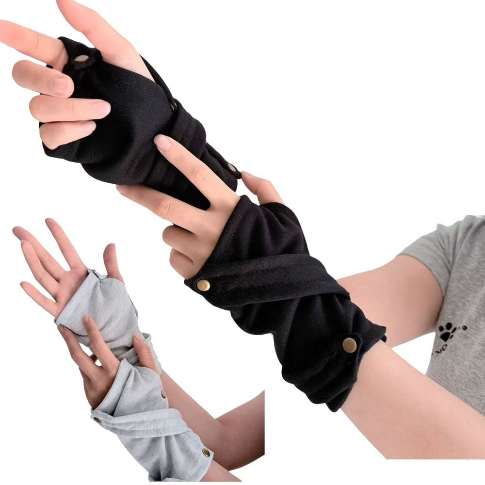 Street Fashion Gloves - Guantes de medio dedo con cierre