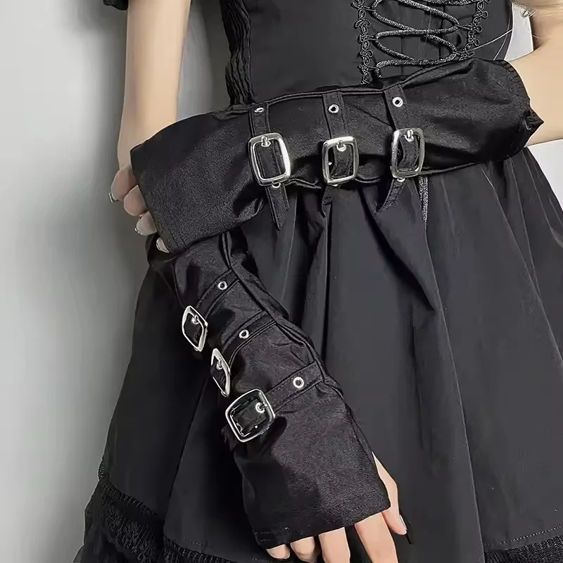 Street Fashion Gloves - Personalidad moda hebilla correas estilo Punk