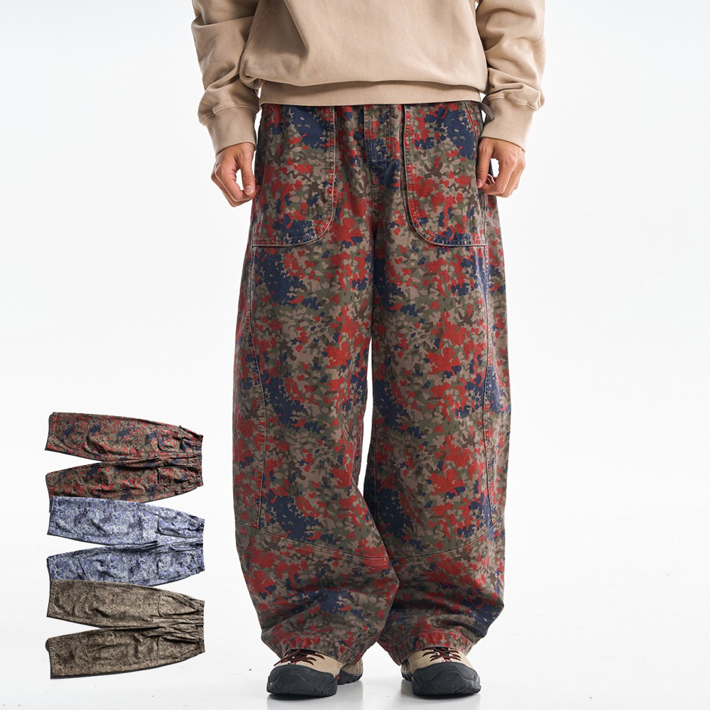 Cargo Pant Wide - Pantalones Cargo de Algodón con Estampado