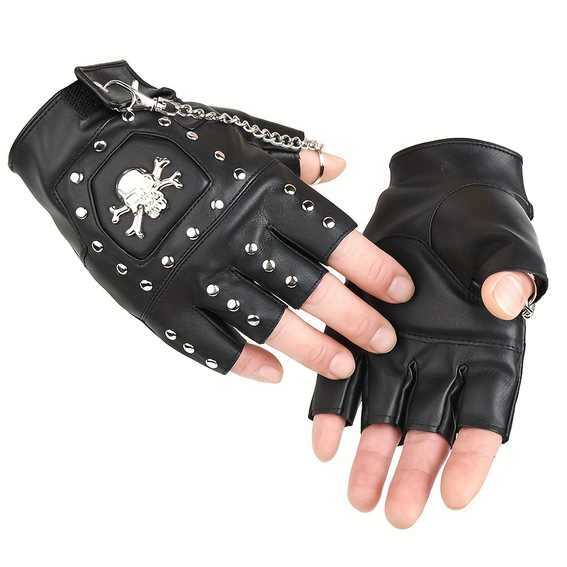 Street Fashion Gloves - Guantes Punk con remaches de calavera