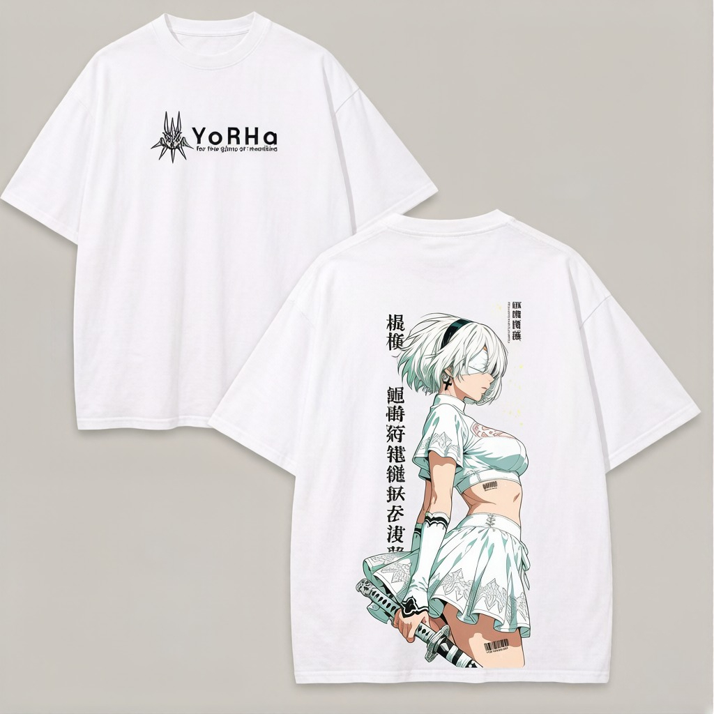 Camiseta Oversize de Anime Nie - Street Fashion Logo reseña y precio