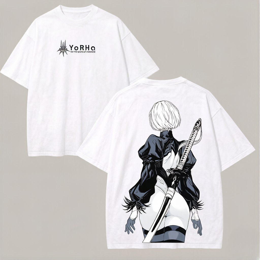 Camiseta Oversize de Anime Nie - Street Fashion Logo reseña y precio