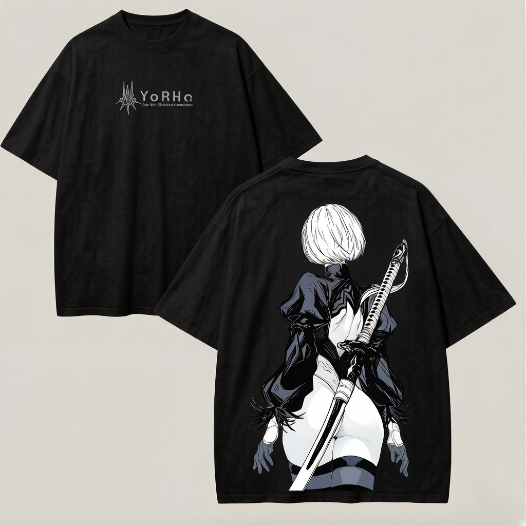 Camiseta Oversize de Anime Nie - Street Fashion Logo reseña y precio