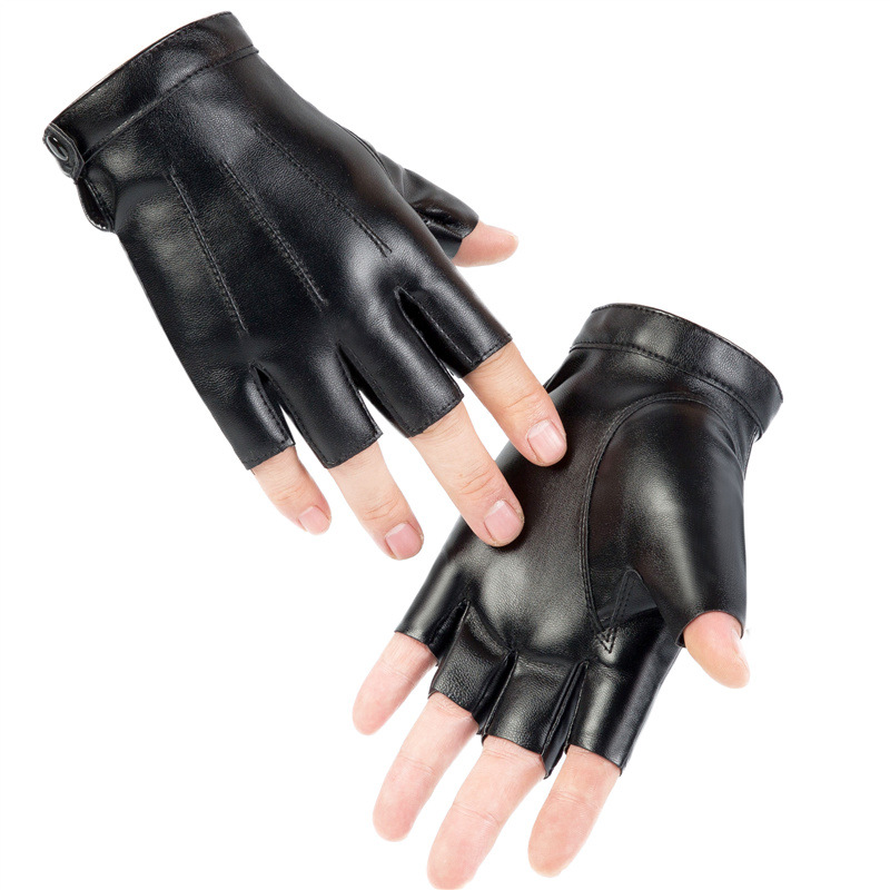 Guantes sin dedos de cuero PU  - Street Fashion Gloves reseña y precio