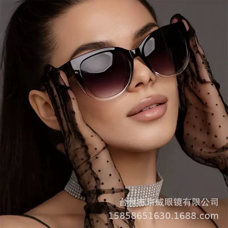 Gafas de Sol Jingwei Cat's Eye - Street Fashion Photoshoot reseña y precio