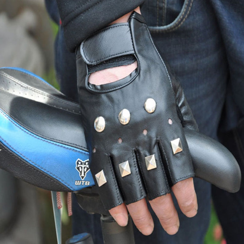 Guante de medio dedo de cuero  - Street Fashion Gloves reseña y precio