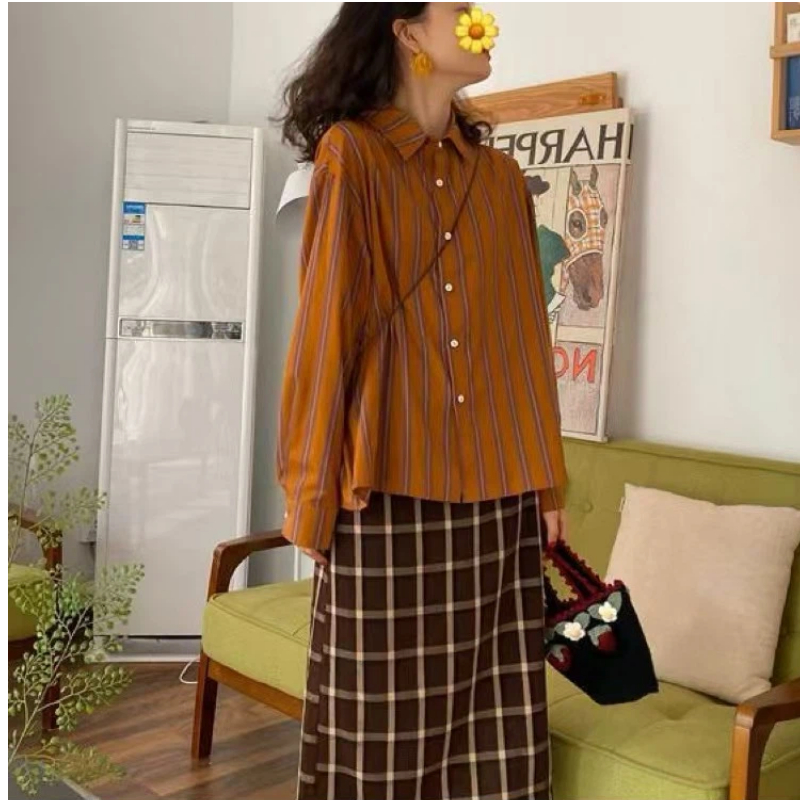 Blusa informal holgada a rayas - Street Fashion Youth reseña y precio