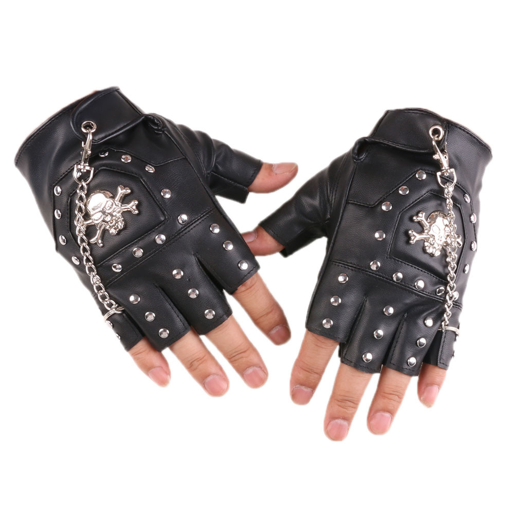Guantes con remaches de calave - Street Fashion Gloves reseña y precio