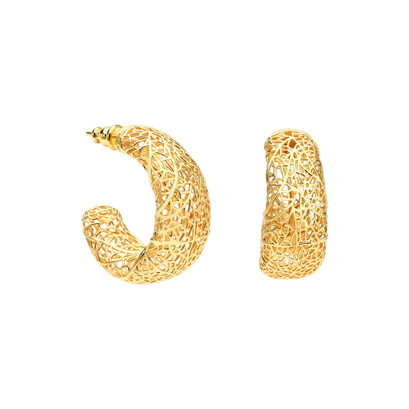 Pendientes IVOG con forma de C - Street Fashion Websites reseña y precio