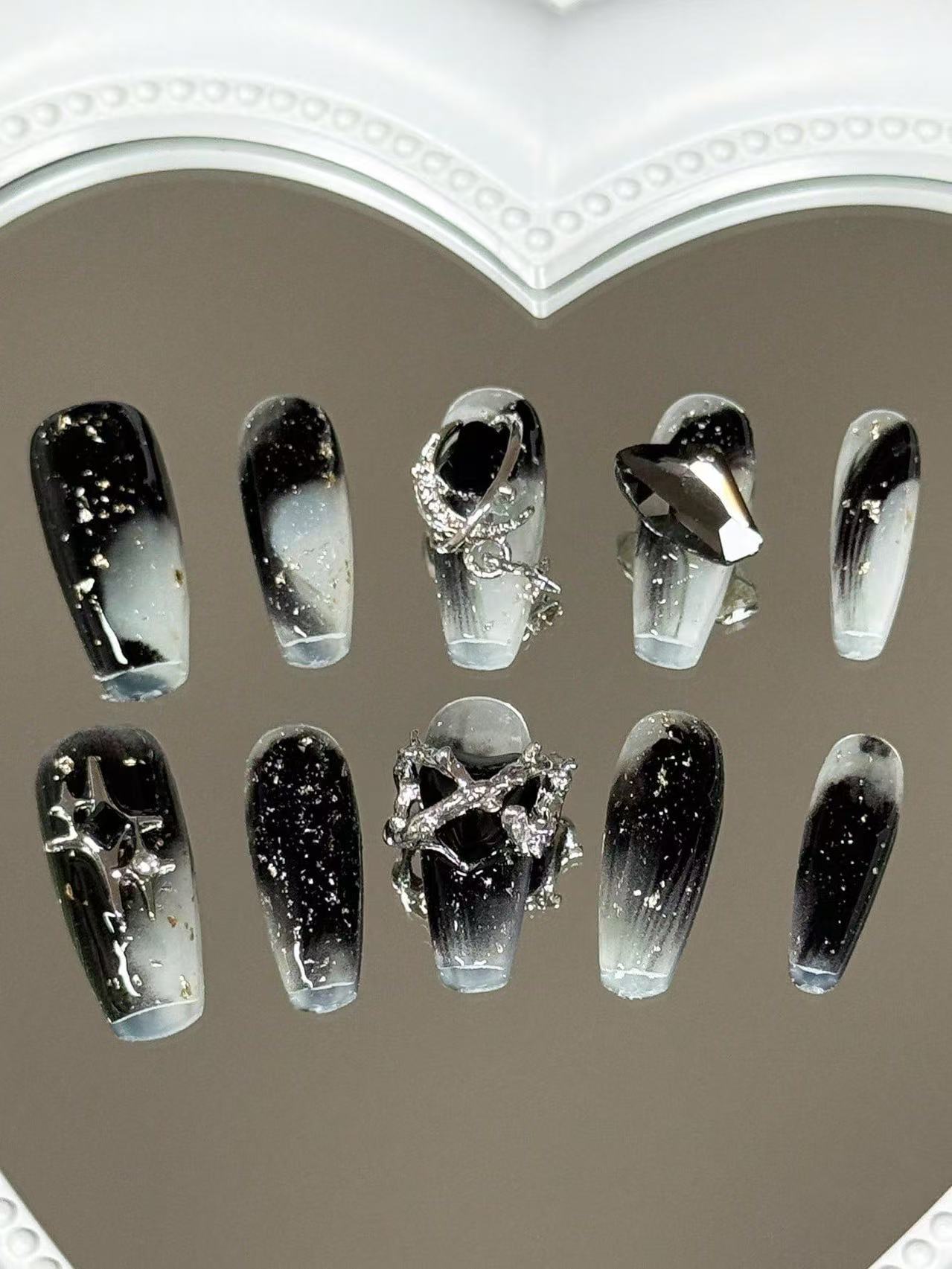 10 piezas de uñas largas trape - Street Fashion Photoshoot reseña y precio