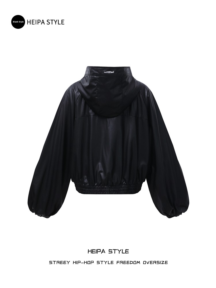 Chaqueta de Cuero PU con Capuc - Street Fashion Youth reseña y precio