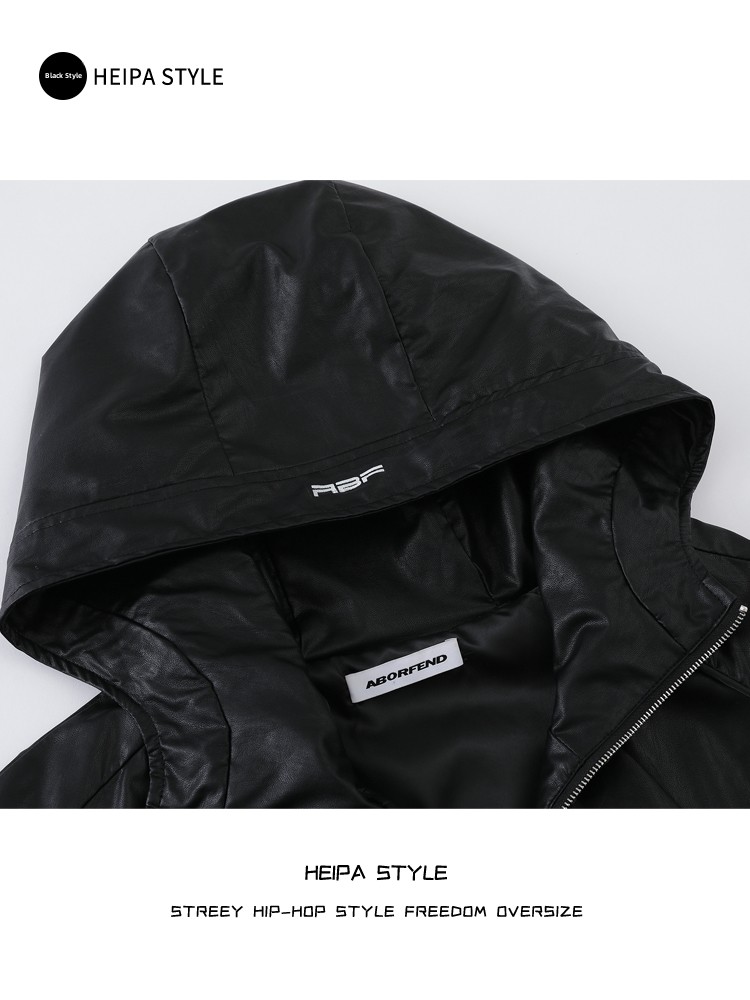 Chaqueta de Cuero PU con Capuc - Street Fashion Youth reseña y precio